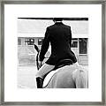 Rider In Black And White Framed Print