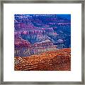 Ridges And The River At The Grand Canyon Framed Print