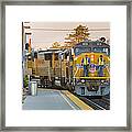 Riding The Train Framed Print