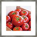 Ripe Tomatoes In Crate Framed Print