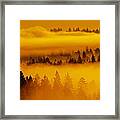 River Fog Rising Framed Print