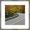 Road Passing Through A Forest, Winding Framed Print