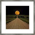 Road To Nowhere - Supermoon Framed Print