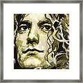 Robert Plant. Golden God Framed Print