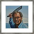 Robert Shaw In Jaws Framed Print