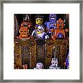 Robots In Treasure Box Framed Print