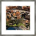 Rocamadour Rooftops From The Overlook Horizontal Panorama Framed Print
