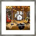 Rock And Roll Meltdown Framed Print