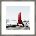 Rocket In Parking Lot Framed Print