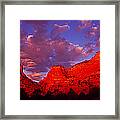 Rocks At Sunset Sedona Az Usa Framed Print