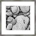 Rocks On Tyneside Beach Framed Print
