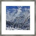Rocky Mountain Dusting Of Snow Boulder Colorado Framed Print