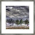 Rocky Mountain Snow Storm Estes Park Colorado Framed Print