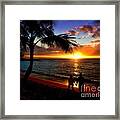 Romantic Sunset Hawaii Framed Print