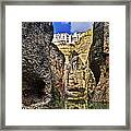 Ronda - Andaluzia - Spain - Canyon Behind The House Of The Moorish King Framed Print