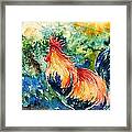 Rooster At Dawn Framed Print
