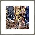 Roping Boots Framed Print