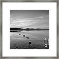 Round Valley At Dawn Bw Framed Print