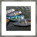 Row Boats At Dock Framed Print