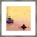 Rowing Out Framed Print
