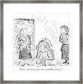 Rufus, Stop Being Naughty With Mrs. Curtis! Framed Print