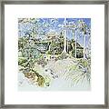 Ruined Temple, Tikal, Guatemala, 1984 Wc On Paper Framed Print