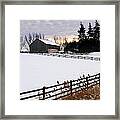 Rural Winter Landscape 3 Framed Print