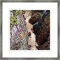 Rushing Crevasse Framed Print