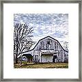 Rustic White Barn Framed Print