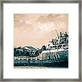 Rusty Ship Framed Print