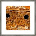 Rusty Wall Of An Abandoned Ship Framed Print