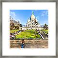 Sacre Coeur - Basilica Overlooking Paris Framed Print