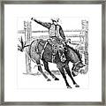 Saddle Bronc Framed Print