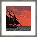 Key West Sunset Sail 5 Framed Print