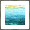 Sail Away- Sailing At Sunset Painting Framed Print