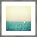 Sailboat On The Sea, Italy Framed Print