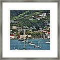 Sailboats Resting In St. Thomas Framed Print