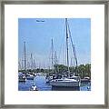 Sailing Boats At Christchurch Harbour Framed Print