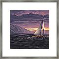 Sailing In Paradise - Big Sur Framed Print