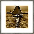 Sailing In Sepia Framed Print