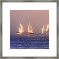 Sailing On A Misty Ocean Framed Print