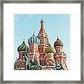 Saint Basil Cathedral On Red Square Framed Print