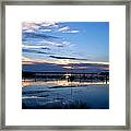 Salt Lake Marina Sunset Framed Print