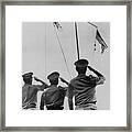 Saluting Soldiers Framed Print