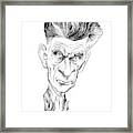 Samuel Beckett Caricature Framed Print