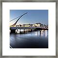 Samuel Beckett Bridge At Sunset Dublin Ireland Framed Print