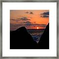 San Clemente Rocks Sunset Framed Print