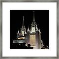 San Diego Mormon Temple At Night Framed Print