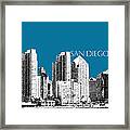 San Diego Skyline 1 - Steel Framed Print