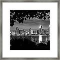 San Diego Skyline Framed 2 Black And White Framed Print